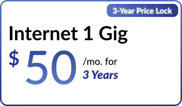 Mediacom Internet 1 Gig. $50 per mo. for 3 years