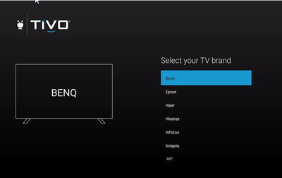 Select your TV brand